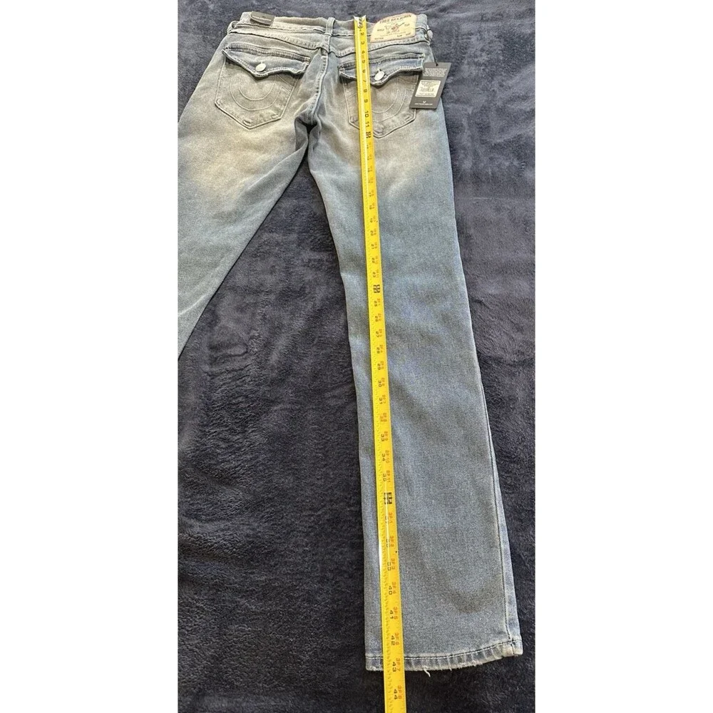 True Religion Ricky SN Flap Straight Fit Jeans Blue Men's 28x34 NWT
